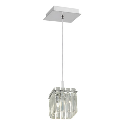 Colgante 1 Luz Capella Cristal Apto Led G9 Deco Moderno Pal Cristal
