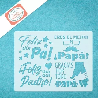 Stencil Frases Día Del Padre 02 Plantilla Para Manualidades