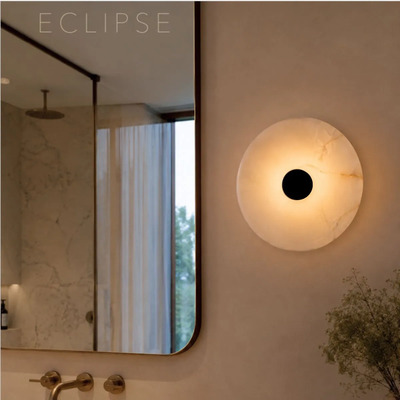 Aplique Moderno Led Eclipse 12w Calido Ø30cm Negro Negro