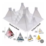 Molde Silicona Resina Set De Piramides Joyeria