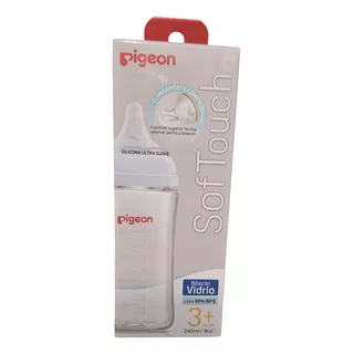 Mamadera De Vidrio Pigeon 240 Ml Color Transparente