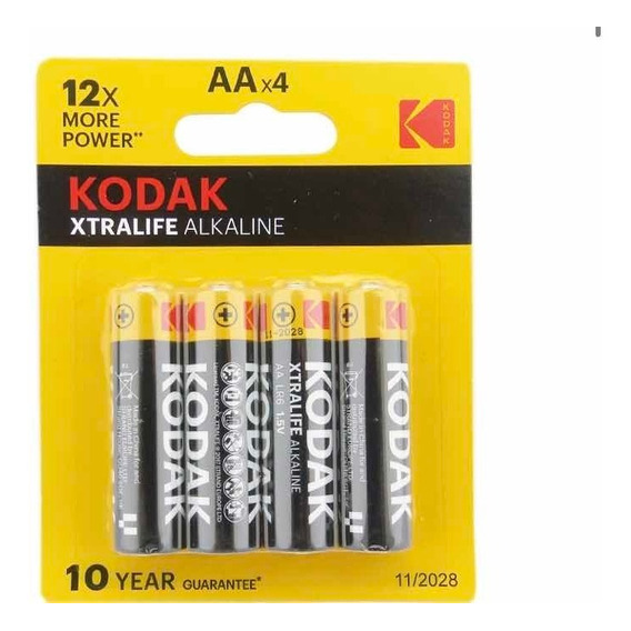 Pilas Kodak Pack 4 Aa Xtralife Alcalina Larga Duración Orig