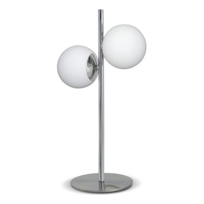 Velador Texas 1608 2xg9 Cromo/vidrio Bocha Opal Cromo Vidrio Opal