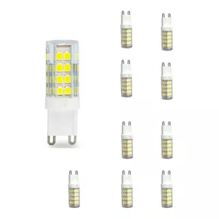 Kit 10 Lâmpada Halopin Led G9 5w Lustres E Pendentes Bivolte Cor Da Luz Branco-frio 110v/220v