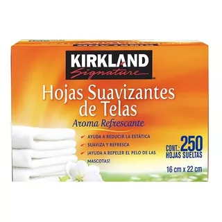 Tollas Para Secadora Suavizantes De Telas Kirkland 250 Hojas