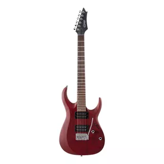 Guitarra Elétrica Cort X Series X100 De  Meranti Black Cherry Poro Aberto Com Diapasão De Jatobá