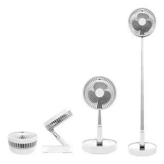 Ventilador Recarregável Silencioso Dobrável Portátil 1mt Cor Da Estrutura Alumínio Cor Das Pás Branco Diâmetro 18 Cm Material Das Pás Plástico Quantidade De Pás 3 Bivolt