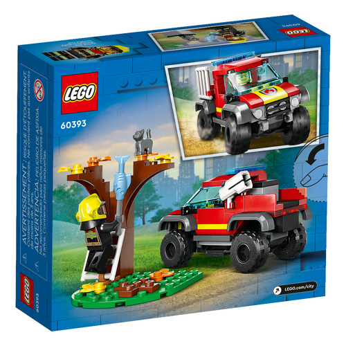 Kit Lego City Camión De Rescate 4x4 Bomberos 60393 97 Piezas