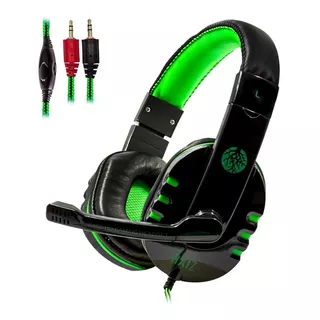 Headset Gamer Fone De Ouvido Haiz Hz-1804 Verde