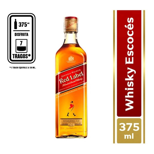 Johnnie Walker Red Label 375ml - Unidad A $49990