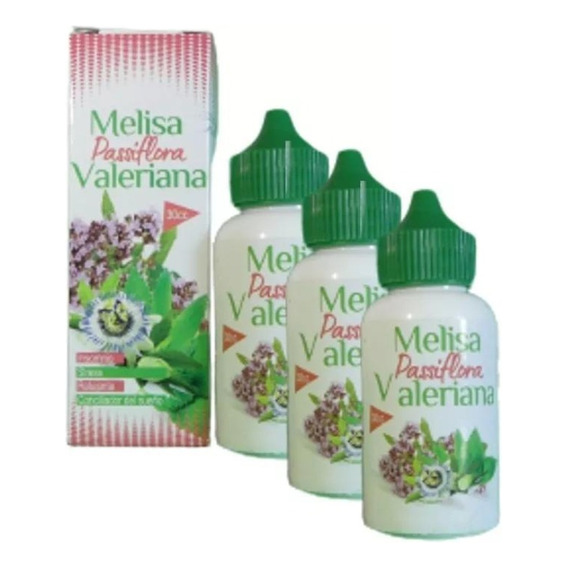 3 Gotas Melisa, Passiflora, Valeriana, 100% Naturales 