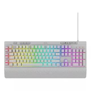 Teclado Semi Mecánico Gamer Redragon Shiva White K512w-rgb Color Del Teclado Blanco