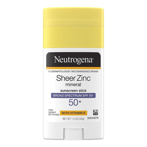 Neutrógena Sheer Zinc Mine 50 Bloqueador Barra Dermatológico