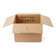 Caja De Carton De 50x40x30 Pack 5 / Cajas Para Mudanza
