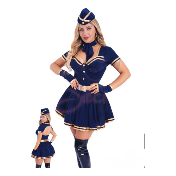 Disfraz Chica Aviadora Halloween Stock Disponible 