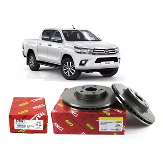 Kit Disco Freio Dianteiro E Pastilha Trw Hilux 2016 A 2018