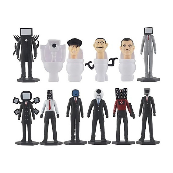 Figuras Skibidi Toilet Set De 12 Personajes Titan Speakerman