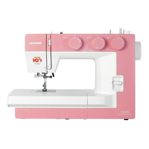 Máquina de coser recta Janome 1522BL portable rosa y dorado 220V