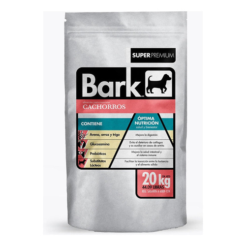 Bark Super Premium alimento para perro cachorro en bolsa de 20kg