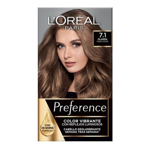 Tinte Para Cabello Preference L'oréal Paris Tono 7.1