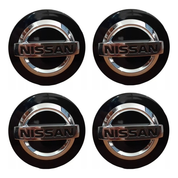 4 Tapones Centro Rin Aluminio Nissan Versa Kicks Sentra 