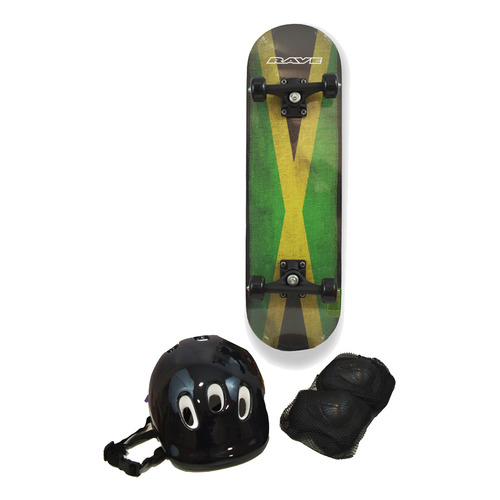 Patineta Skate Boards Flat Madera + Set De Protección