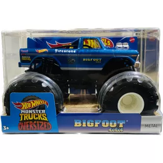 Hot Wheels Monster Trucks Big Foot Escala 1:24 Azul Marino