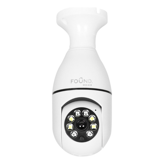 Camara De Seguridad Foco Hd 1080p Wifi Interior+socket 360º Color Blanco