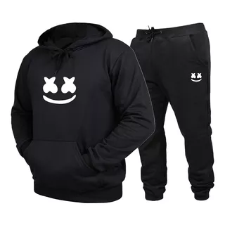 Roupa Masculina Para Frio Conjunto Moletom Dj Marshmello Top