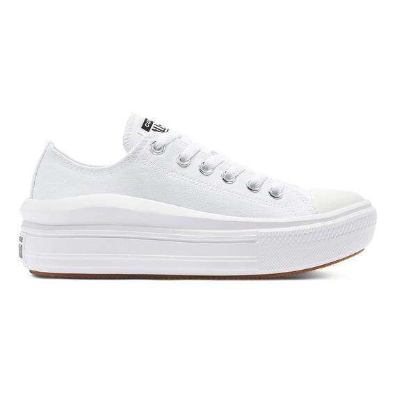 Tenis Converse All Star Move Ox Blanco Con Plataforma Mujer