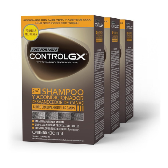 Just For Men Control Gx  Shampoo Y Acondicionador 3 Pack