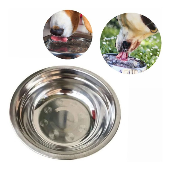 Comedero Para Perro Mascotas Alimento Plato Bowl Acero  Inox