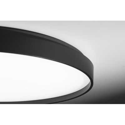 Plafon Led York Negro Control Remoto 45w Diseño Moderno Lk