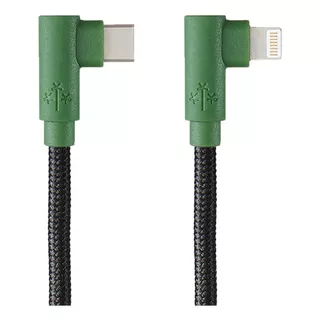 Cable Tipo C A Lightning Hune Hiedra Compatible Con iPhone Color Bosque