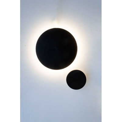 Aplique Circular Led Exterior Neon S Negro 12cm 9w Cie 