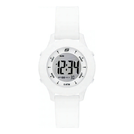 Reloj Skechers Sr6142 Blanco Mujer Color De La Correa Blanco Color Del Bisel Blanco