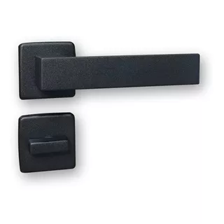 Fechadura Lockwell Set 40mm Banheiro Preta, Quadrada