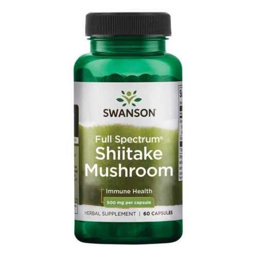 Shiitake Mushroom 500mg/60cap Apoyo Inmunológico Swanson