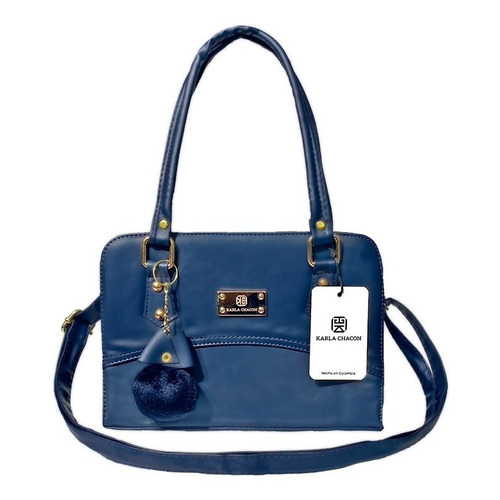 Bolso Dama Carteras Mujer Juvenil Bandolera Karla Chacon Color Azul oscuro