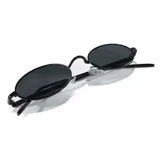 Óculos De Sol Redondo Pequeno Rip Estilo Retro Lentes Uv400 Cor Da Armação Preto Preto
