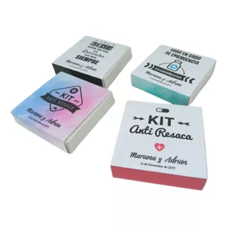 Cajitas Kit Antiresaca - Personalizadas/souvenirs (pack X50)