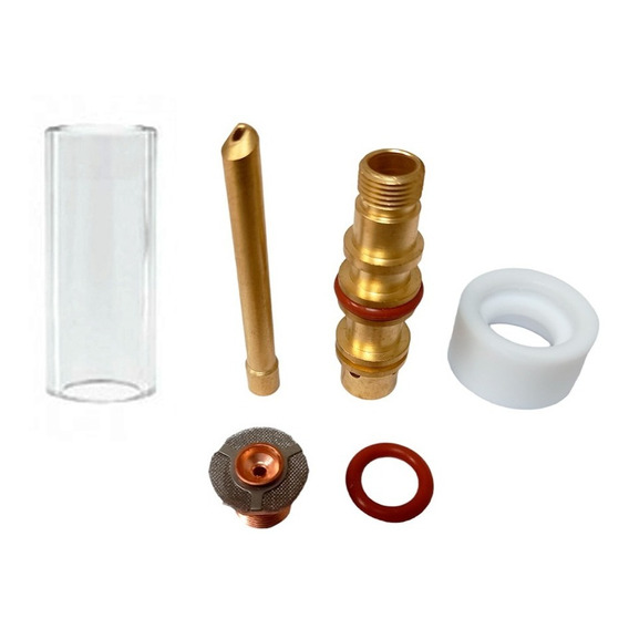 Kit Completo Para Torcha Tig Gas Lens Transparente 2,4mm