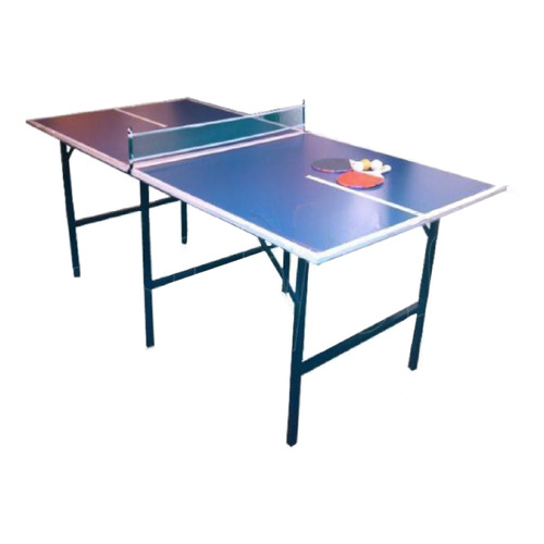 Mesa de ping pong NeLiMonEBa Familiar fabricada en melamina color azul