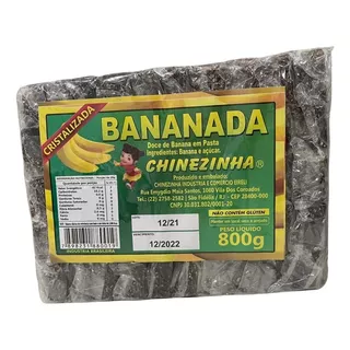 Doce De Doce De Banana (bananada) Banana Bananada Sem Tacc Em Pacote 800 g