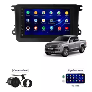 Kit Central Multimidia Mp5 Mp8 Amarok + Moldura + Camera + Espelhamento Android E Ios