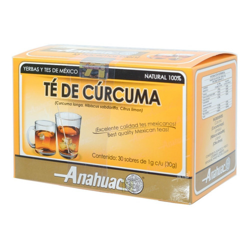 (3 Pzas) Te De Curcuma (30 Sobres) Anahuac