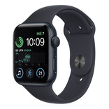 Apple Watch SE GPS - Caja de aluminio color medianoche 44 mm - Correa deportiva medianoche - Patrón - Distribuidor autorizado