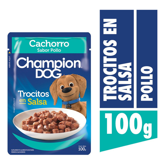 Champion Dog Trocitos En Salsa Cachorro 100gr X24 Und | Mdr