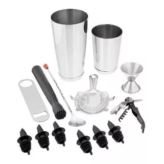 Kit Bartender Profesional Set Coctelera 14 Piezas Shaker Bar