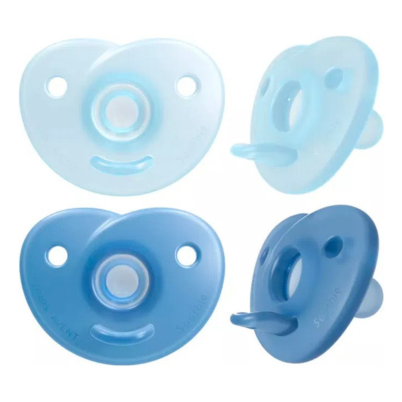 Chupete Silicona Soothie Liso Set X2 0-6m Philips Avent